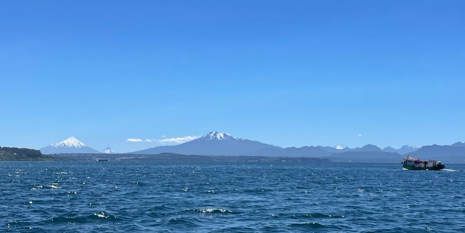Departing Puerto Montt, Chile January 25, 2005 (Osorno Volcano Left, Calbuco Volcano, Center)